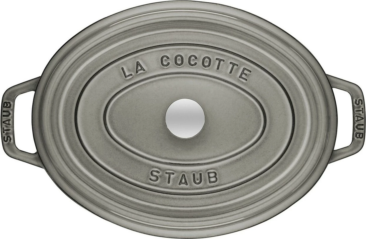 Tenxhere gize Staub La Cocotte 29cm, emajl, gri