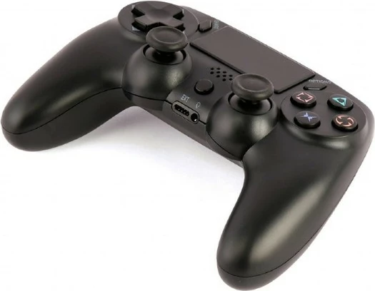 Gamepad pa tela, Gembird, JPD-PS4BT-01-BK, Bluetooth, për PS4 dhe PC, me vibrim, zi