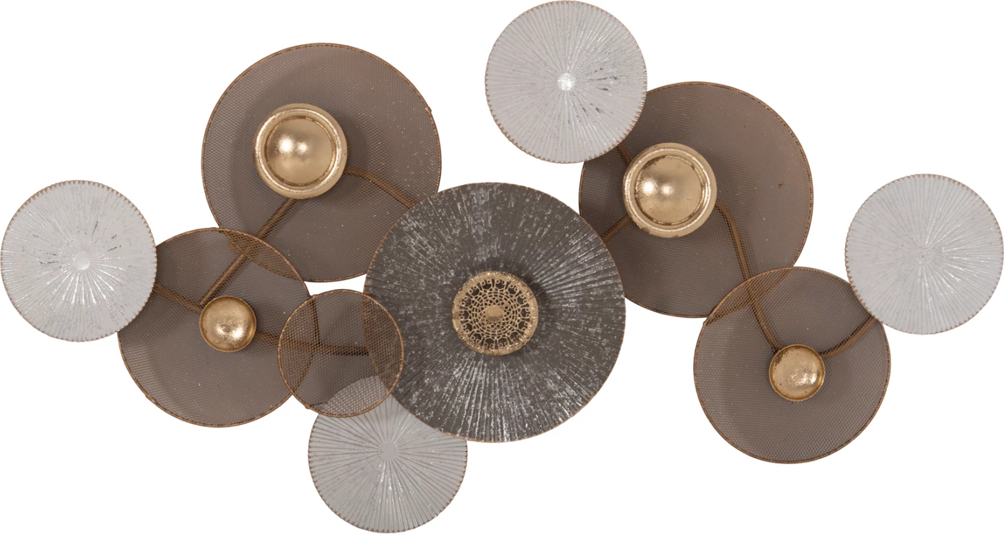 Dekor metalik për mur FH7165, ari, e bardhë, 91x6x50Y cm