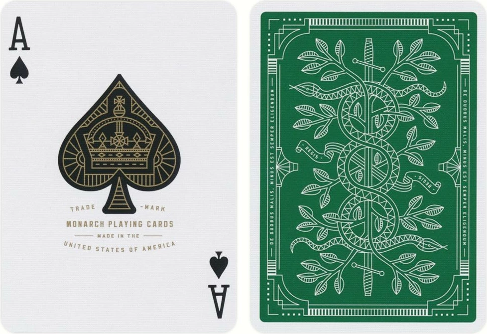 Letra loje Bicycle Monarchs Green, anglisht