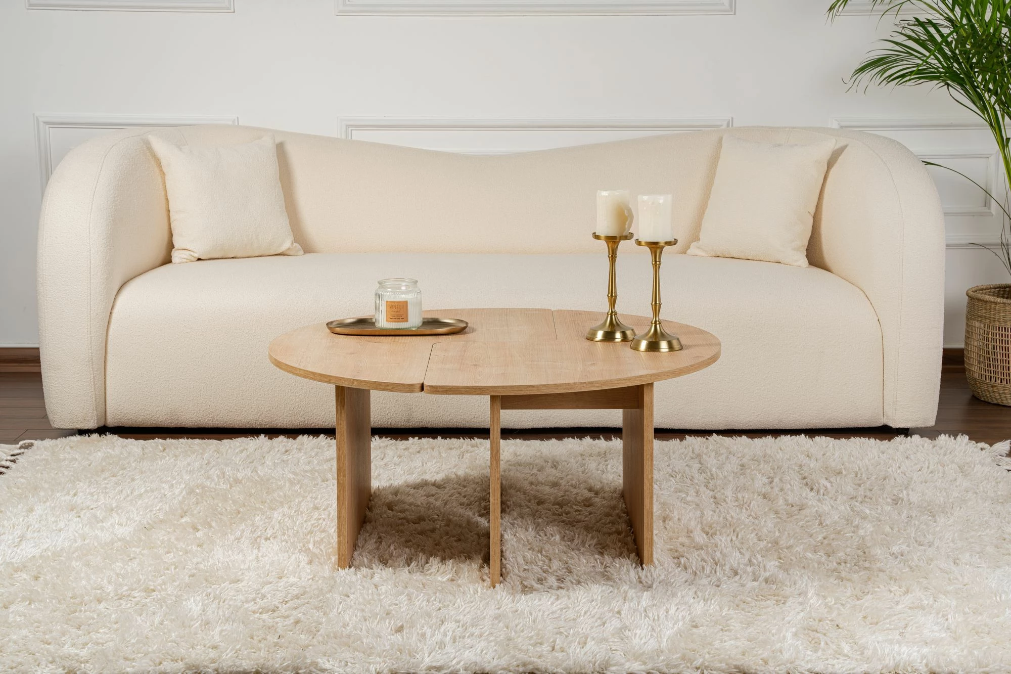 Tavolinë kafeje Nordure, Moira, ngjyrë lisi