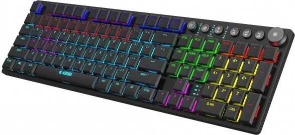 Tastierë wireless RF iBox AURORA K-6 + Bluetooth QWERTY, e zezë