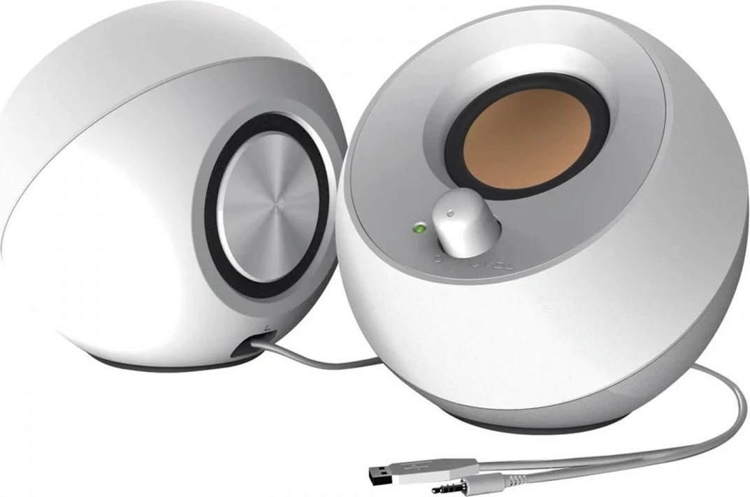 Altoparlantë kompjuteri Creative Pebble 2.0, USB, të bardhë