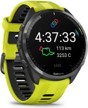 Smartwatch Garmin Forerunner 965, 47 mm, AMOLED, 32 GB, GPS, e verdhë