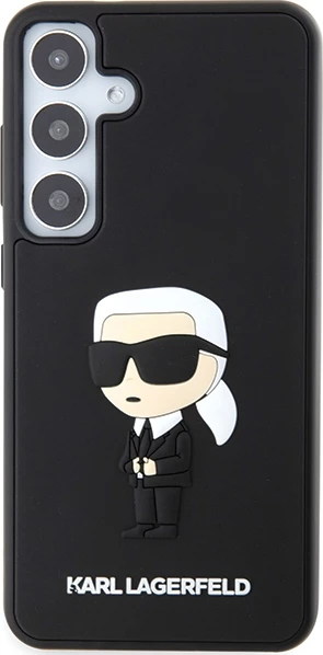 Mbështjellës Karl Lagerfeld 3D Rubber Ikonik për Samsung Galaxy S24, i zi