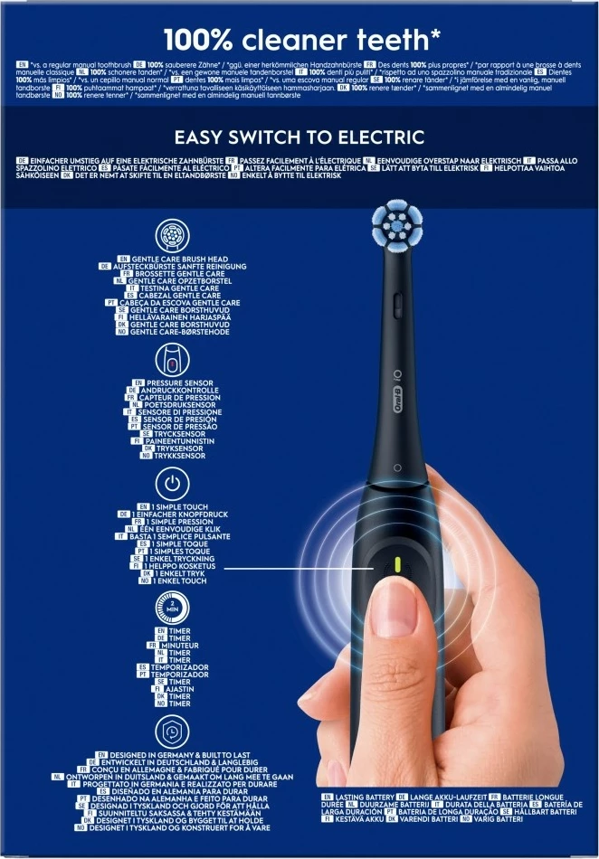 Furçë dhëmbësh elektrike Oral-B iO Series 2, 2 doreza, 2 koka, Night Black/Forest Green