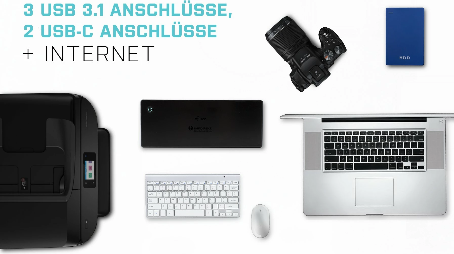 Docking station I-Tec Thunderbolt 3/USB-C Dual DisplayPort 4K, 85W, e zezë