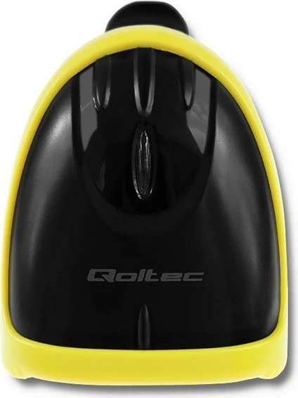 Lexues barkodesh Qoltec 50862, wireless 2.4GHz, i zi/verdhë