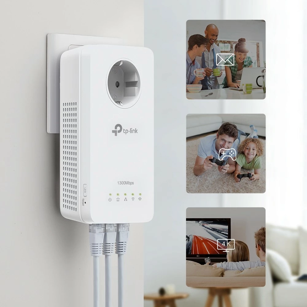 Adapter rrjeti TP-Link TL-WPA8631P KIT, 300 Mbit/s, Wi-Fi 5, i bardhë