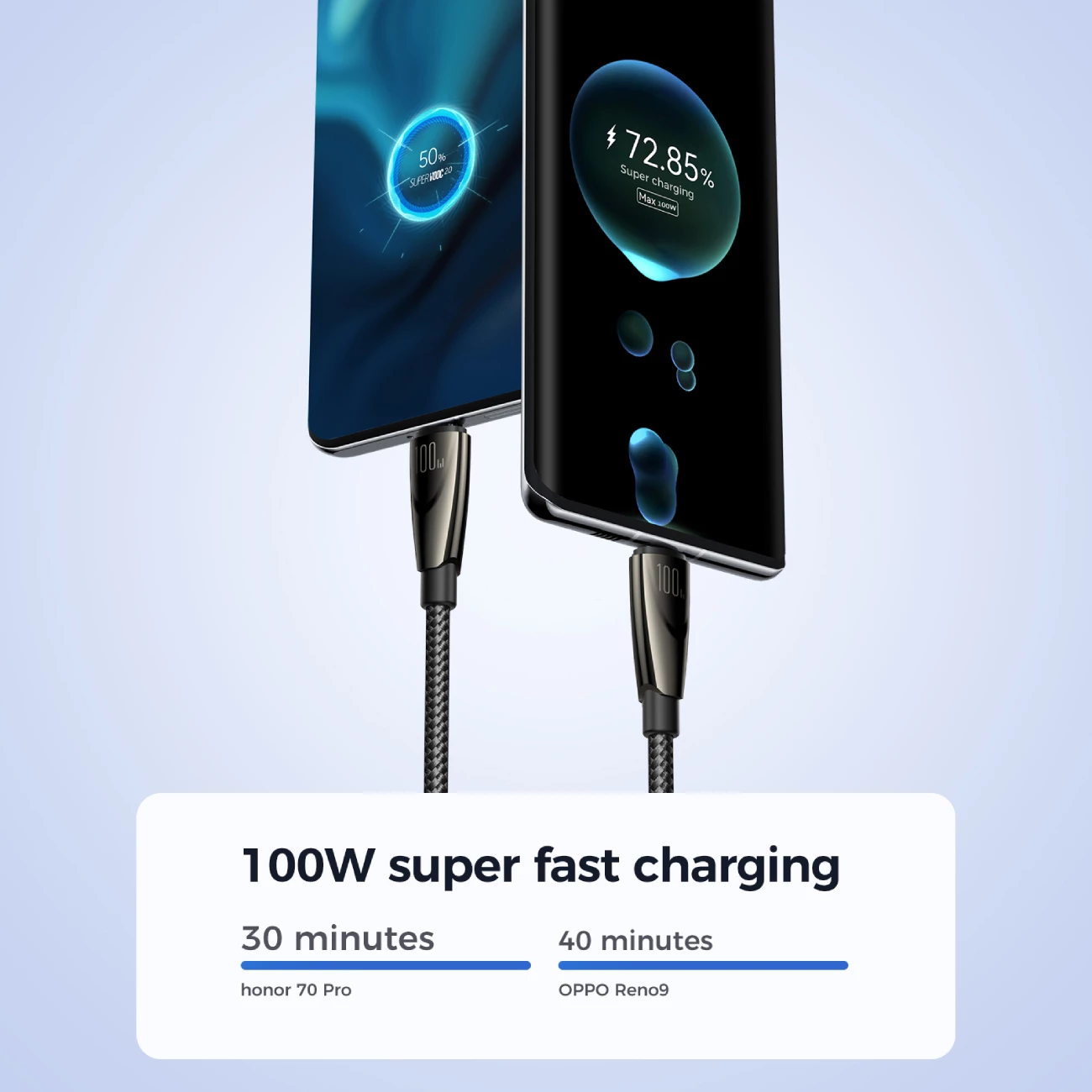 Kabllo karikimi dhe të dhënash Joyroom Pioneer Series SA31-AC6, USB-A në USB-C, 1.2m, 100W, e zezë