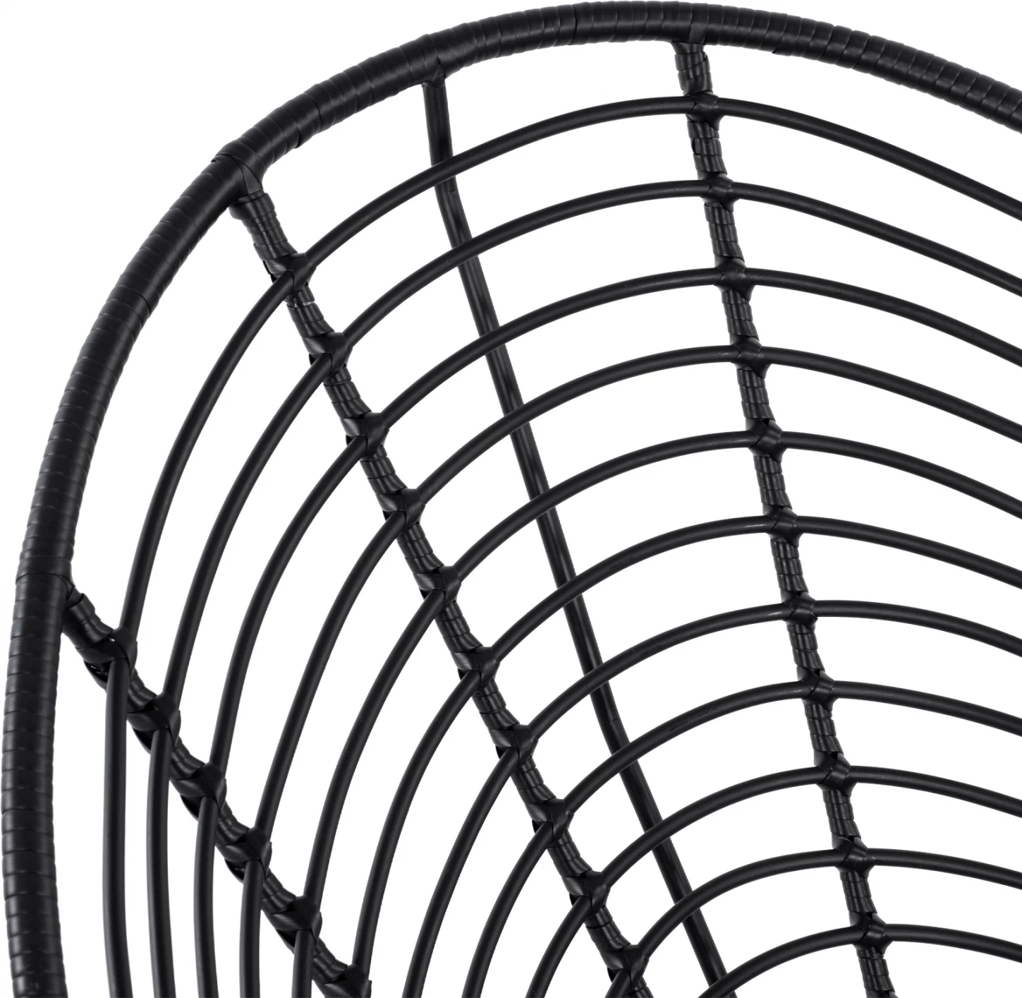 Karrige ALLEGRA, tipi fole, metalike, thurje, ngjyrë e zezë, 73x83x86 cm