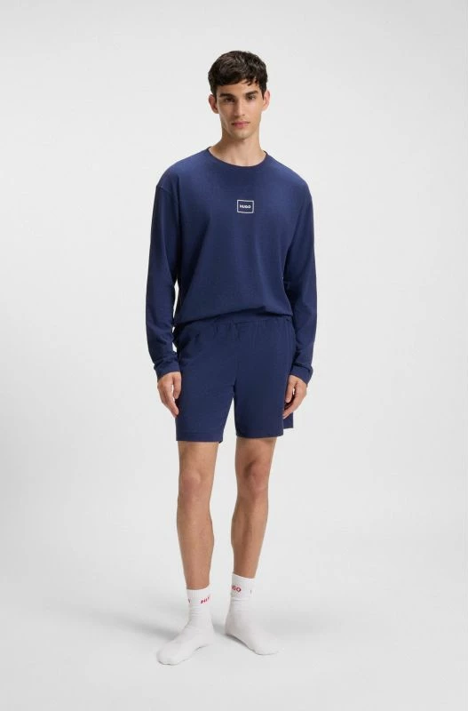 Shorce nate për meshkuj Hugo Loungewear Laze 50525247-409, azzurro