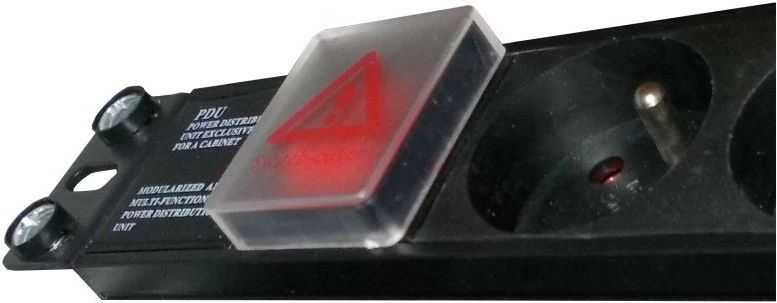 Prizë rack ALANTEC PZ081U, 8xCEE 7/5, 1.8m, 1U, me çelës, E zezë