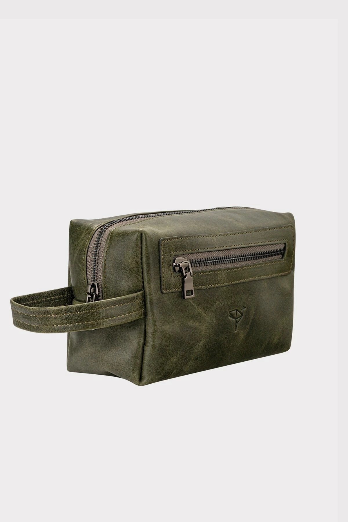 Çantë dore lëkure, ngjyrë e gjelbër, Zoozie Bags Boston Crazy