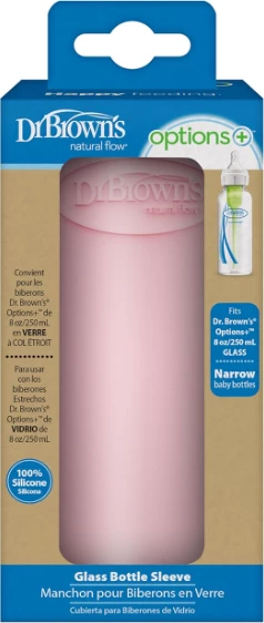 Veshje Silikoni për Shishe Qelqi Dr. Brown’s 250 ml, rozë