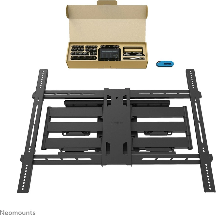 Mbajtës muri për TV Neomounts, 125 kg, 55-110", 800 x 600 mm, Rregullim lartësie, E zezë