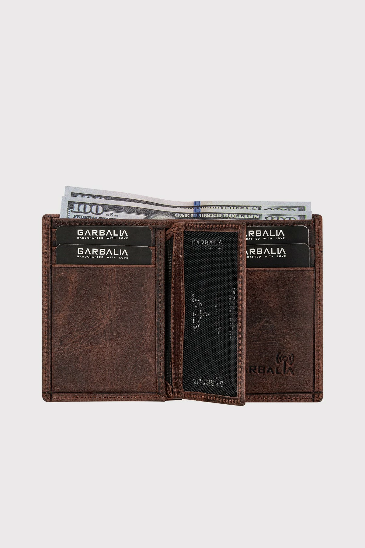 Portofol për burra, lëkurë natyrale, ngjyrë kafe, Zoozie Bags, Franklin Crazy