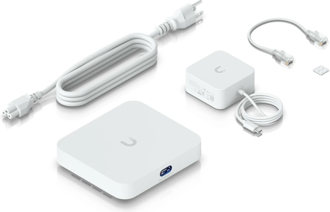 Router Ubiquiti UniFi Cloud Gateway Max UCG-Max-NS, 3GB RAM, 5 porta LAN, i bardhë