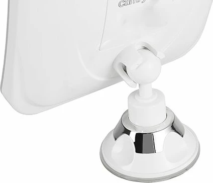 Pasqyrë LED për banjo Camry CR2169, zmadhim 5x, 24 LED, Ø16.3 cm, me kupë thithëse, e bardhë