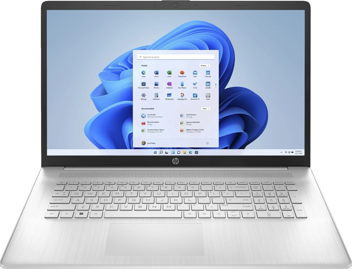 Laptop HP 17-cp3114nw, Ryzen 7 7730U, 17.3", 16GB RAM, 512GB SSD, Natural Silver