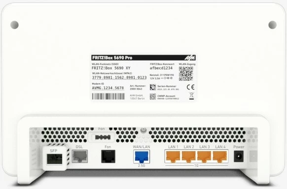 Ruter FRITZ!Box 5690 Pro, Wi-Fi 7, Tri-band, Bardhë