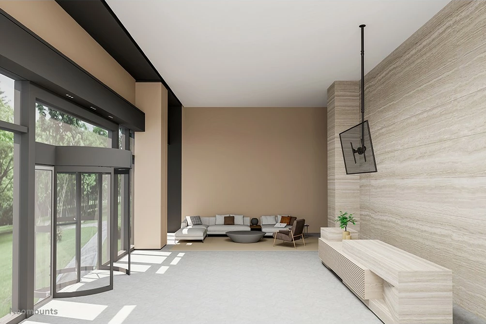 Mbajtëse tavani për TV/monitor Neomounts CL35-440BL16XL, 37-70 inç, rregullim lartësie, e zezë