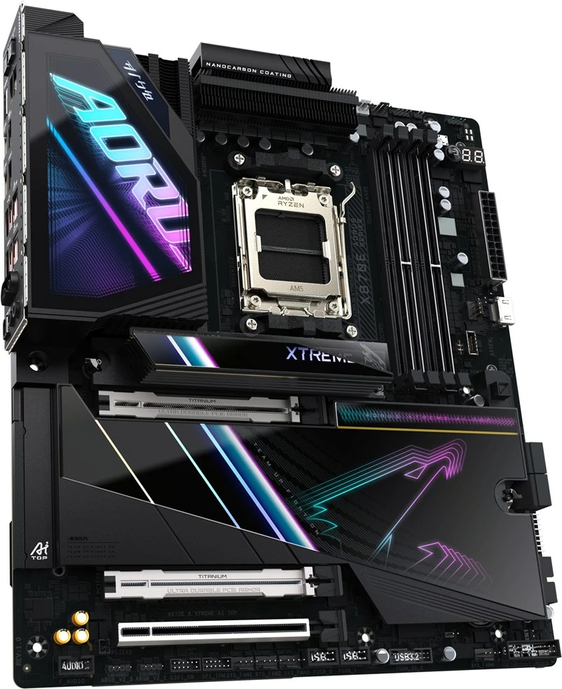 Pllakë amë Gigabyte X870E AORUS XTREME AI TOP, Socket AM5, DDR5, Wi-Fi 7, 10GbE LAN, E zezë
