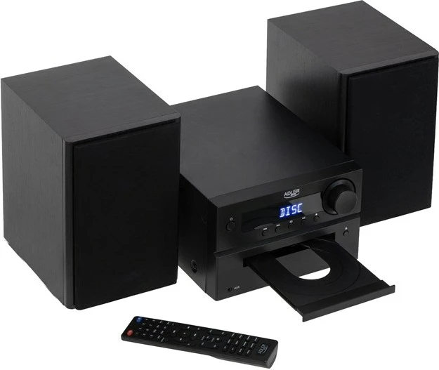 Mini tower HI-FI Adler AD 1917 me Bluetooth, CD, USB, FM Radio, e zezë