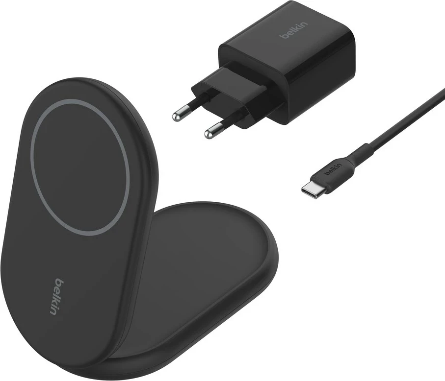 Karikues wireless Belkin BoostCharge WIB007VFBK për smartphone, 20W, USB Type-C, i zi