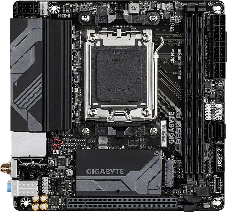 Pllakë amë Gigabyte B650I AX ITX, Socket AM5, Mini-ITX, e zezë