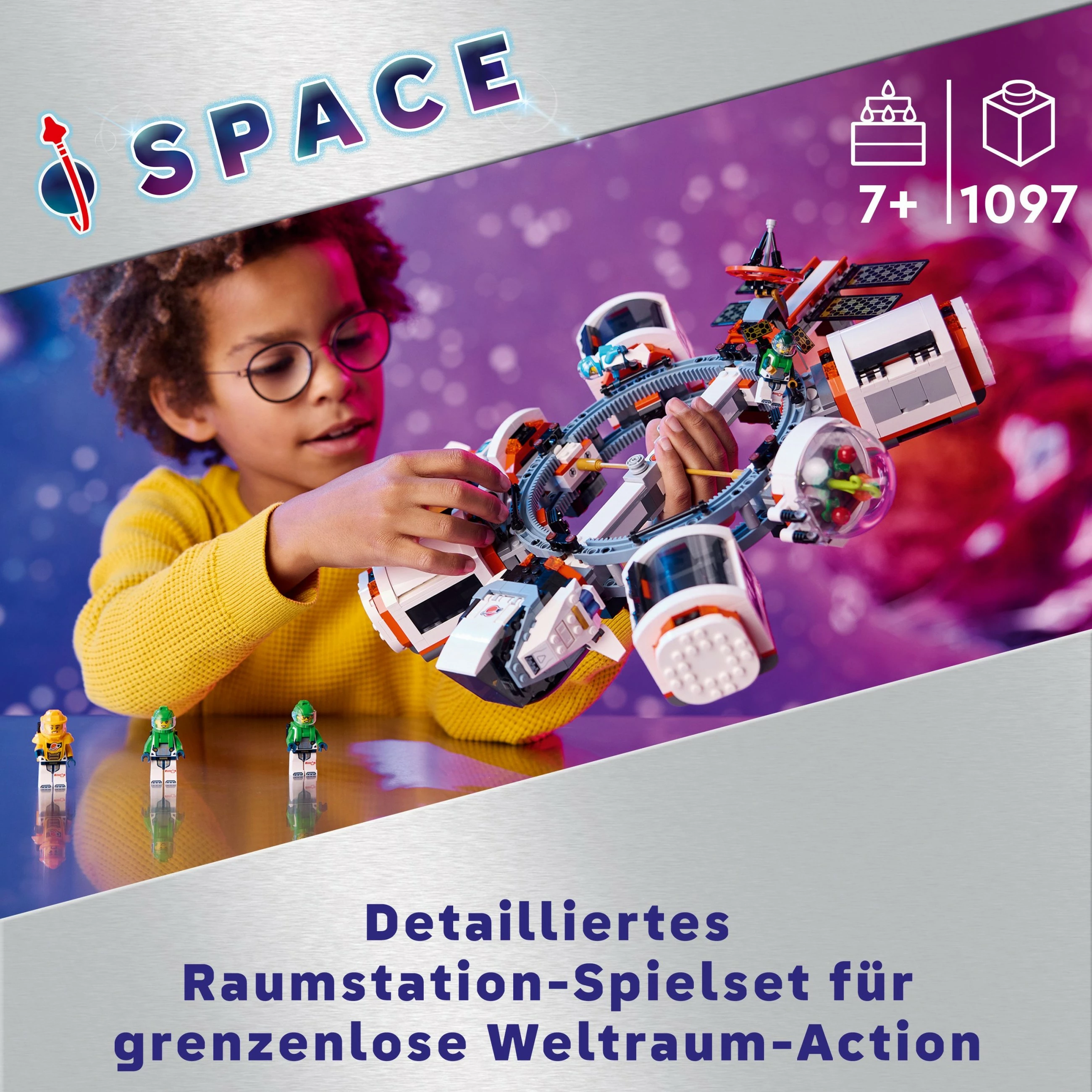 Set ndërtimi LEGO Modular Space Station 60433, 1097 pjesë, shumëngjyrësh