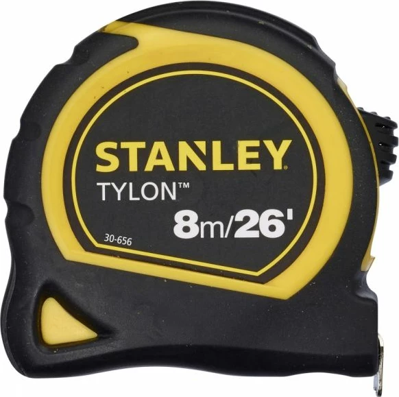 Metër matës Stanley 0-30-656 8 m x 25 mm Tylon, zi/verdhe