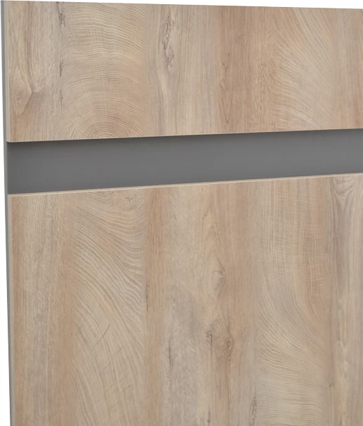 Krevat dopio Elencia, ngjyrë lisi me gri, 160x200cm