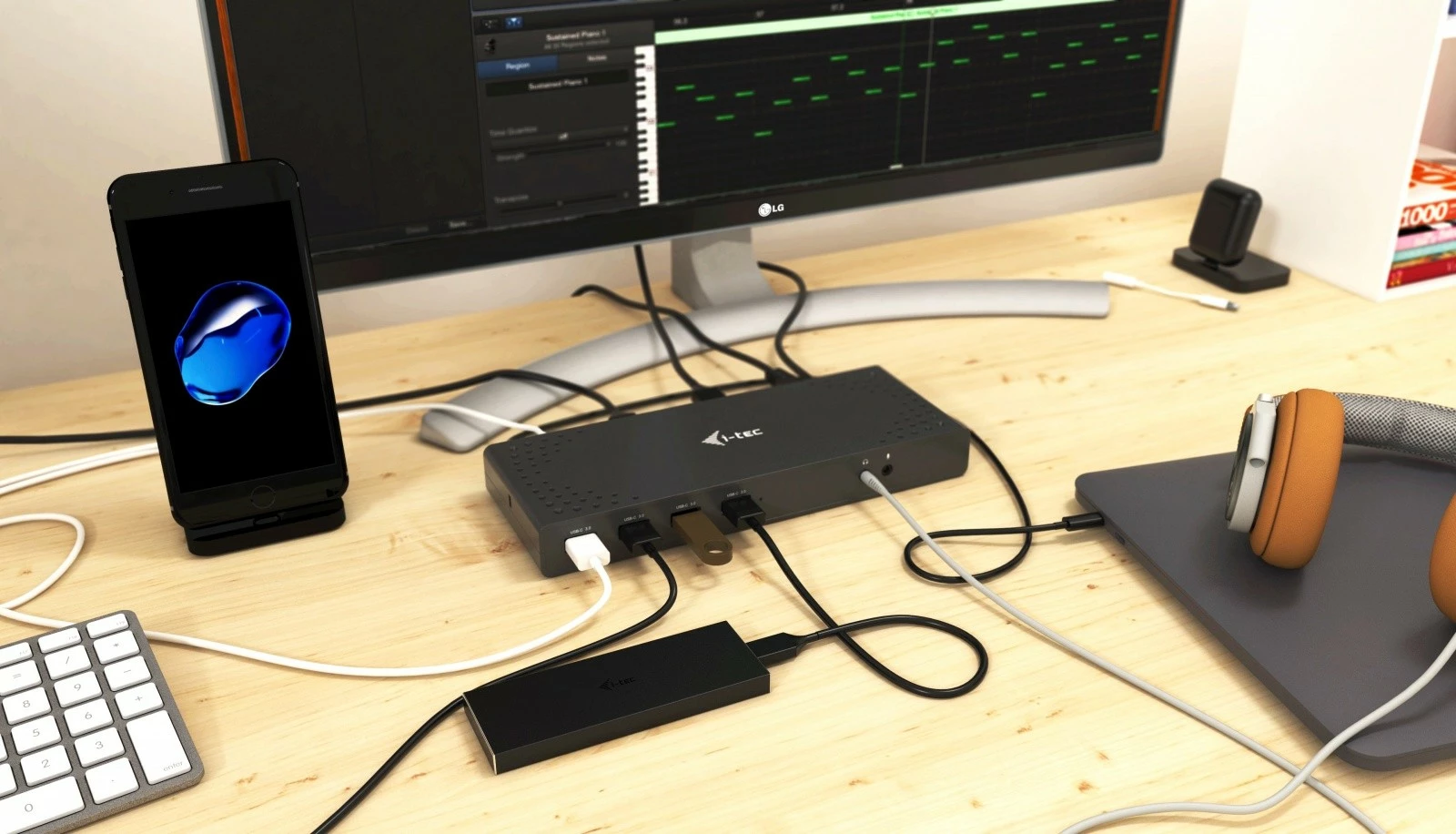 Kasë port replikator i-tec CADUAL4KDOCK, USB 3.0/USB-C, e zezë