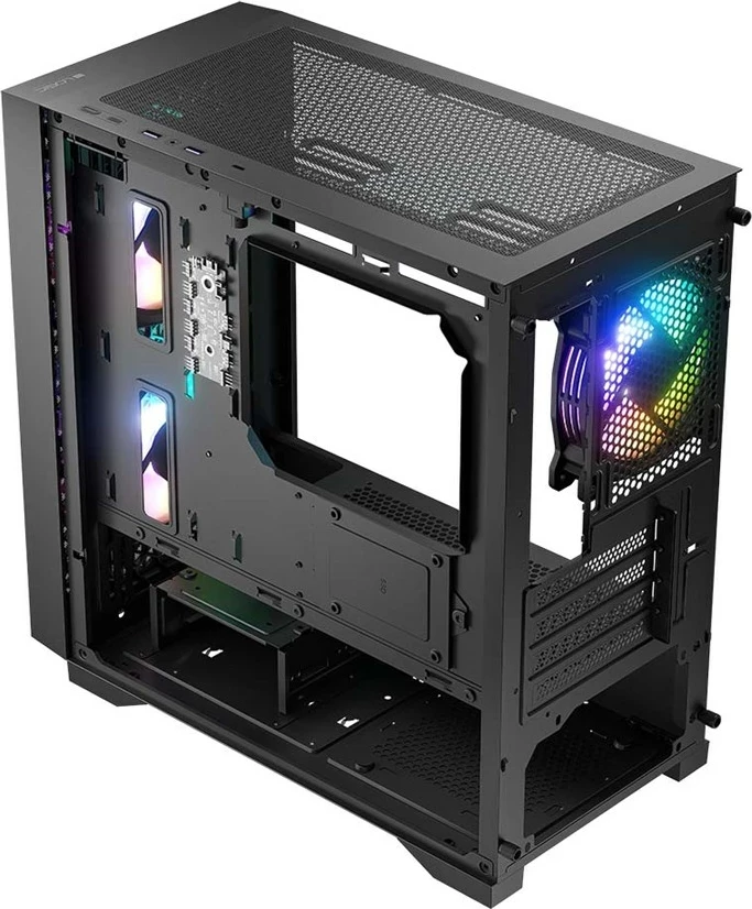 Kasë LOGIC DART PRO ARGB MINI USB-C, e zezë