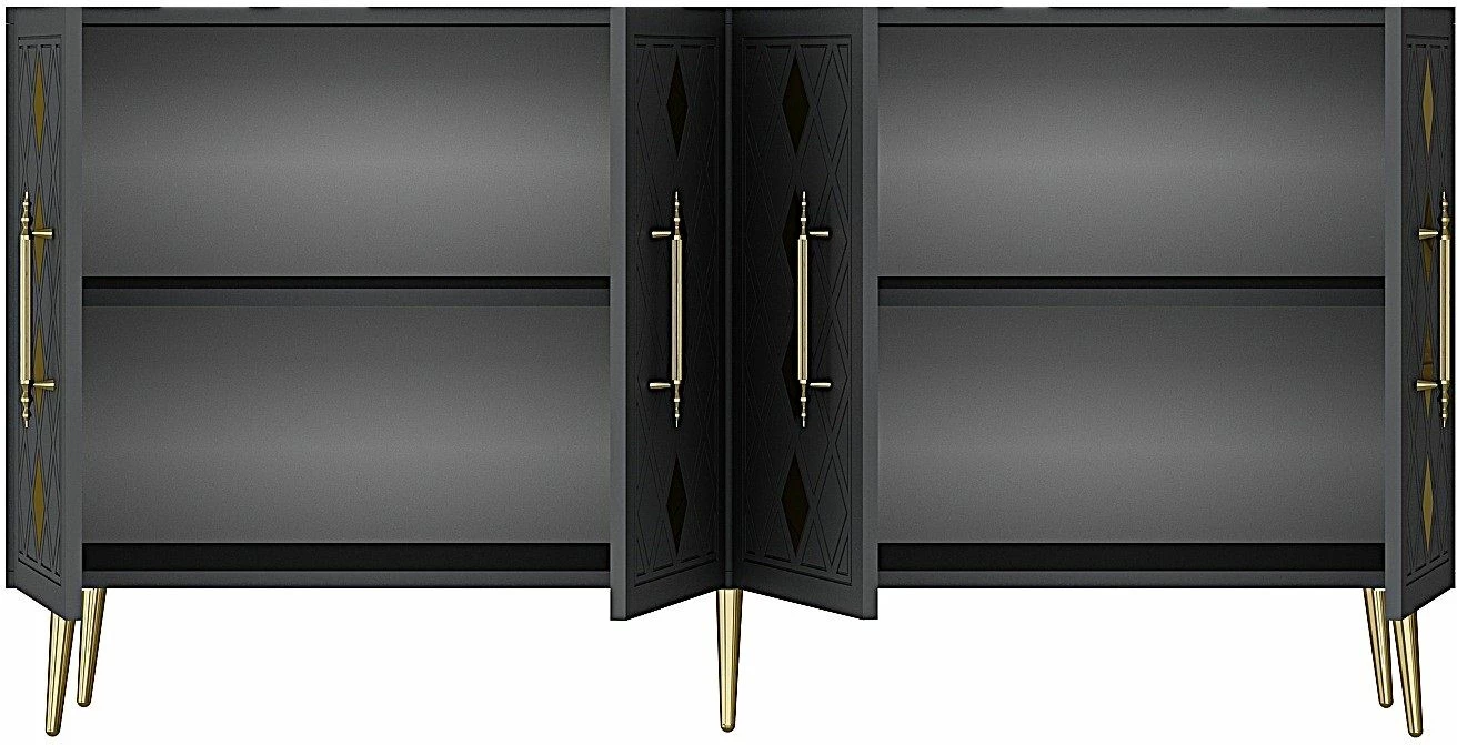 Konsolë Skye Decor Dome KB150, antracit, ar