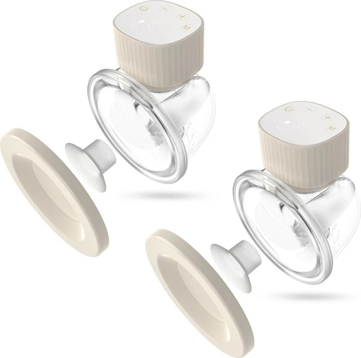 Pompë gjiri elektronike neno VENTO TWIN, pa tela, 150 ml, Bezhe, set 2 copë