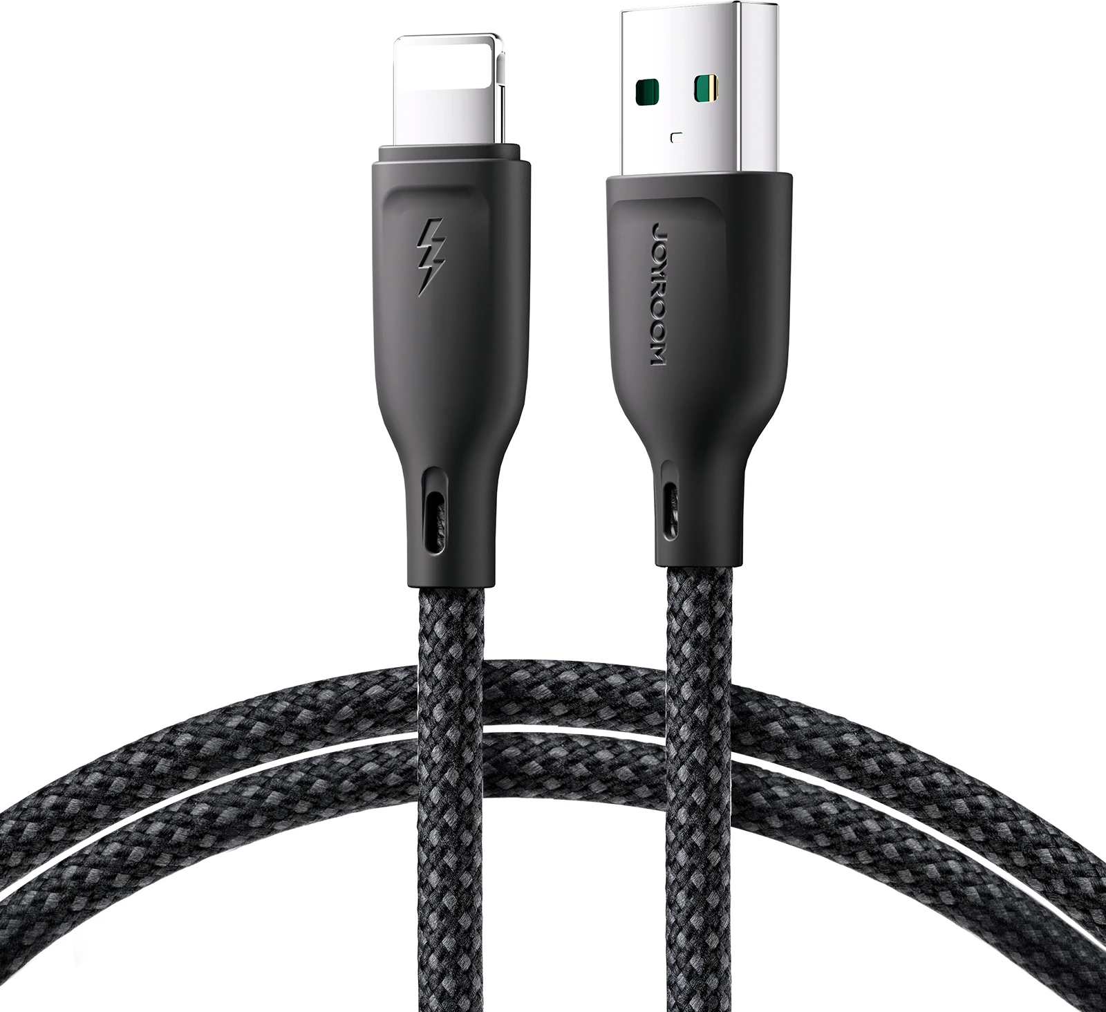 Kabllo Joyroom Multi-Color Series S-A34, USB-A në Lightning, 1m, 3A, e zezë