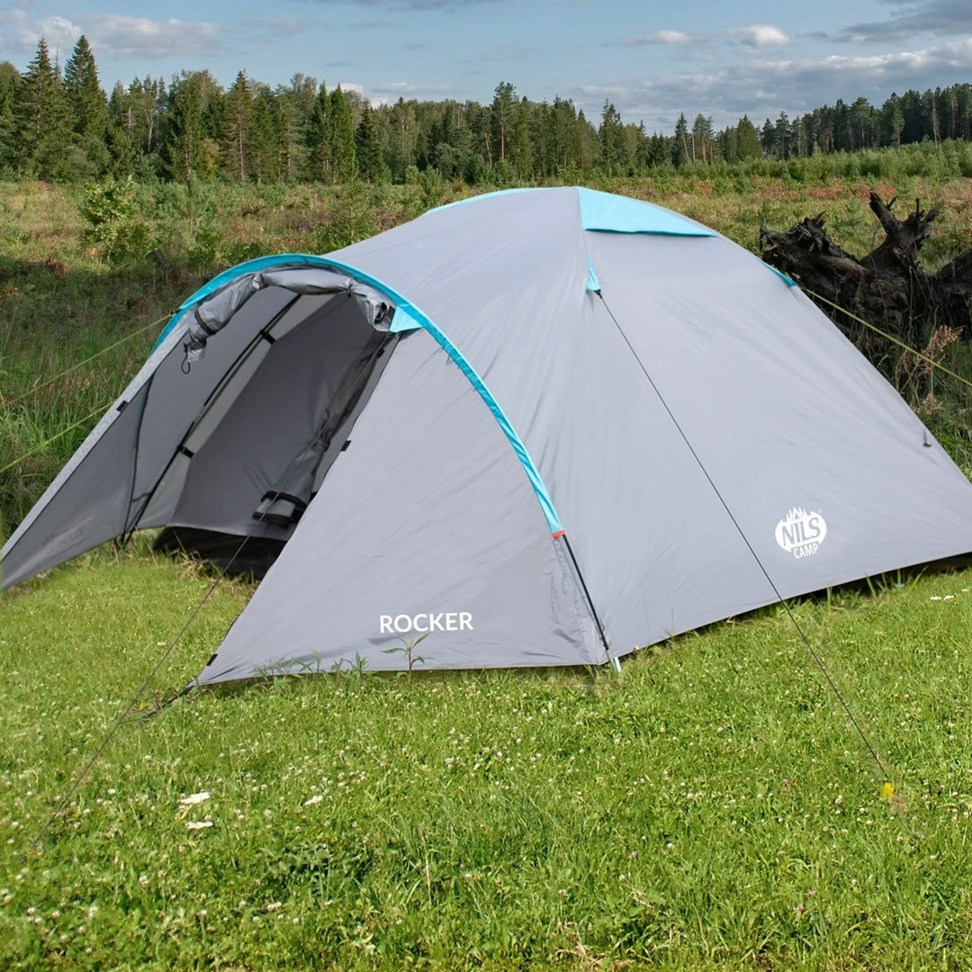 Tendë kampingu NILS eXtreme ROCKER NC6013, për 3 persona, hiri