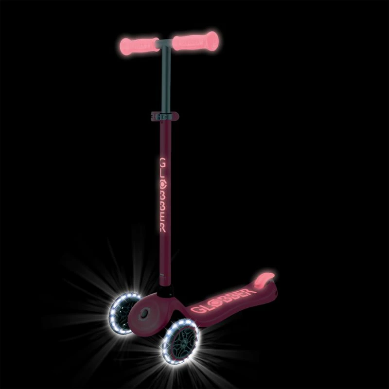 Trotinetë për fëmijë Globber PRIMO PLUS GLOW LIGHTS 443-110, rozë