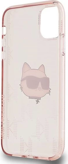 Mbështjellës Karl Lagerfeld IML Choupette Head & Monogram për iPhone 11/XR, Rozë