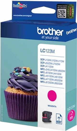 Toner Brother LC123M, Magenta, për printer ink-jet, 600 faqe