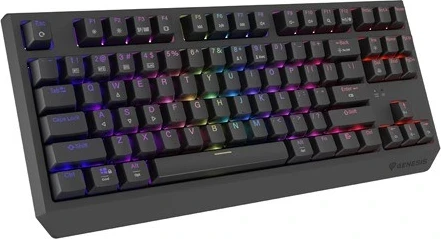 Tastierë mekanike Genesis Thor 230 TKL, pa kabllo, RGB, Outemu Silent Lemon, e zezë