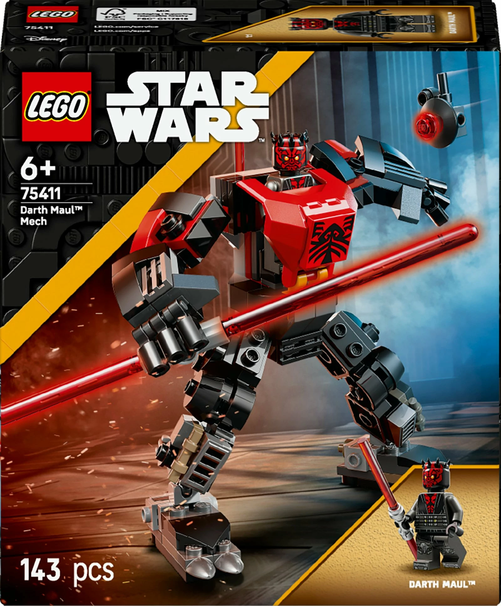 Set LEGO Star Wars Mech Dartha Maula 75411, 143 copë