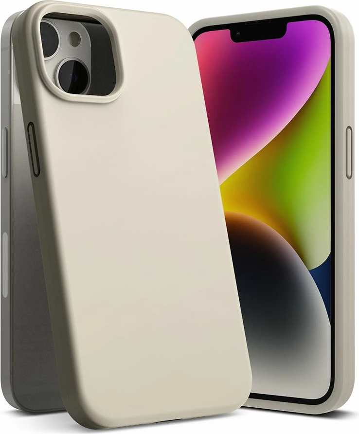 Mbështjellës Ringke për iPhone 14 Plus 6.7", silikon, gri