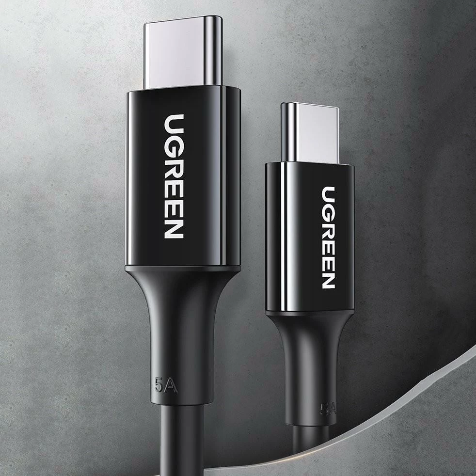 Kabllo USB-C në USB-C Ugreen US300 2 m PD 100W 5A e bardhë