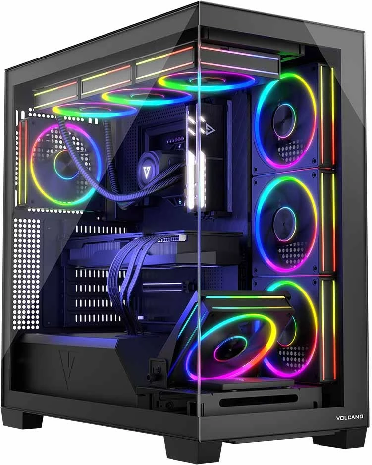 Kasë MODECOM STELLAR 8F ARGB, Midi Tower, e zezë