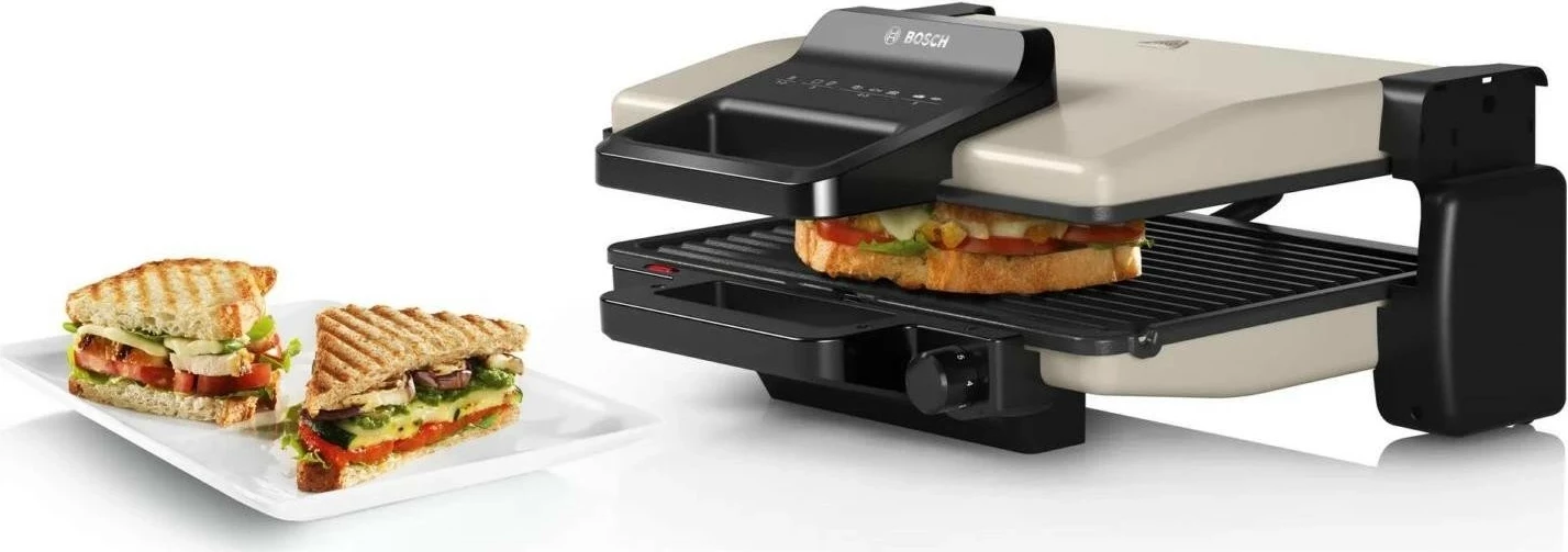 Grill kontakti Bosch TCG3302, 2000W, argjendtë