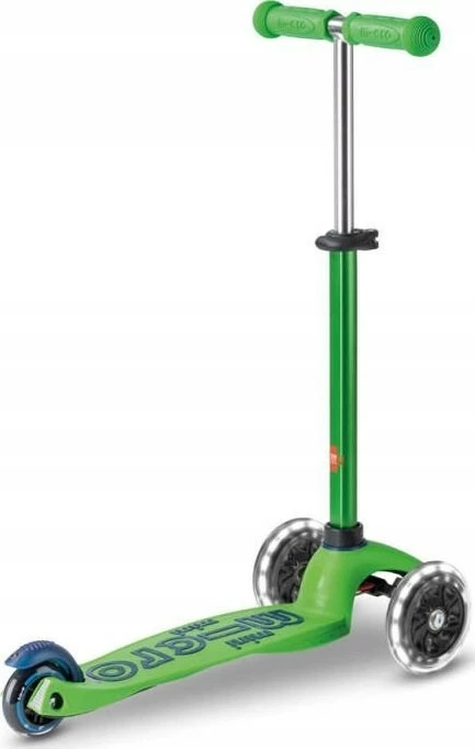 Skuter Micro Mini DELUXE LED, Gjelbër Blu