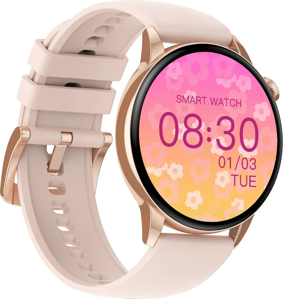 Smartwatch Maxcom Fit FW58 Vanad Pro, 1.3" AMOLED, Bluetooth, Gold, set me 2 rripa
